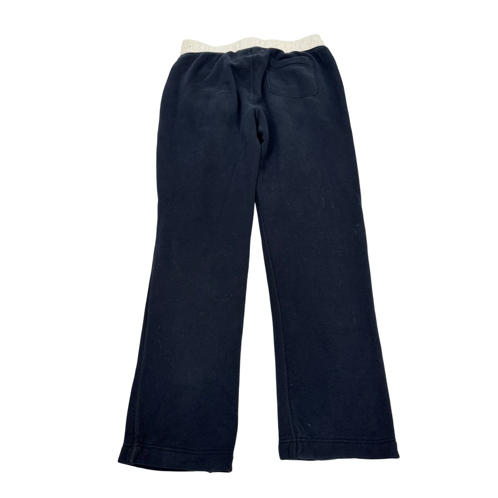 Vintage Abercrombie Sweatpants M Navy Blue Wide Leg Fleece Lounge Pants Y2K - Picture 6 of 7